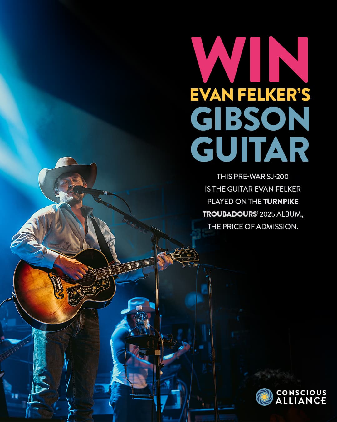 Turnpike Troubadours signed guitar prize